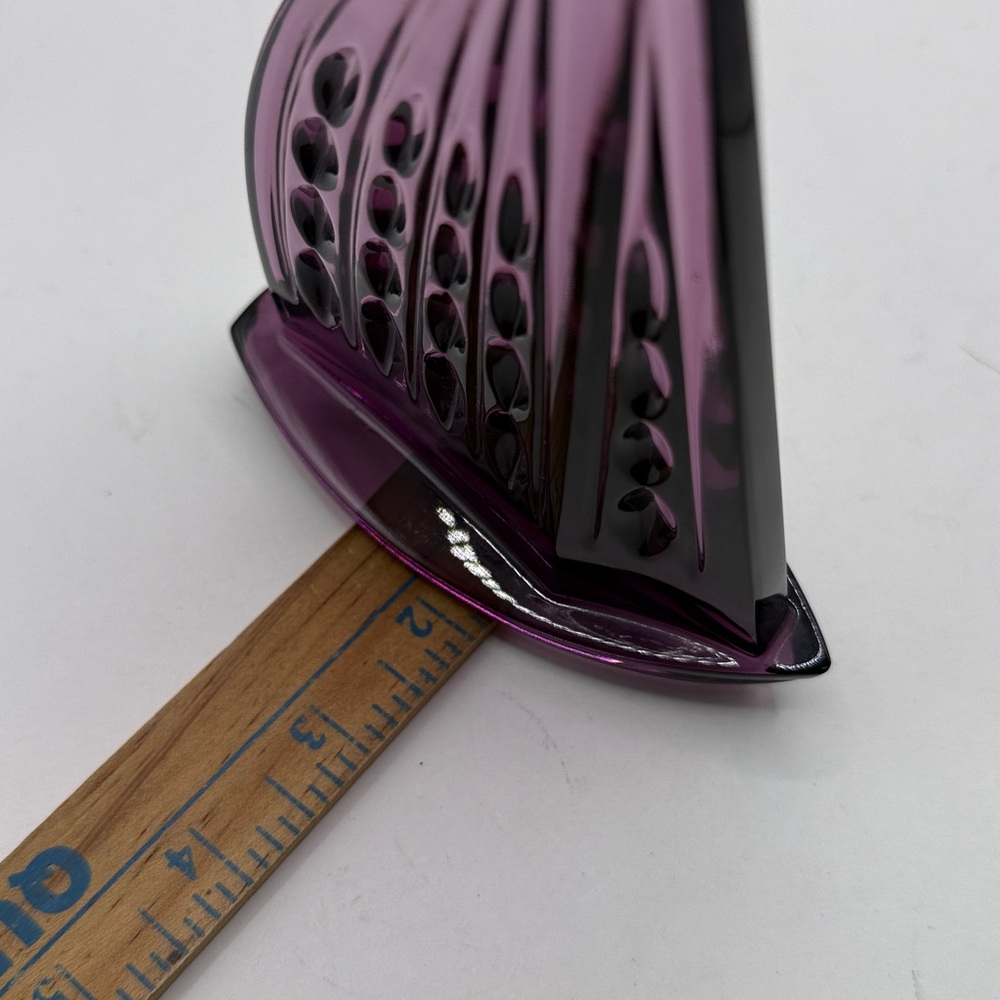 Waterford Ireland Art Glass Purple Crystal Sailboat Figurine Collectible Office - Picture 13 of 14